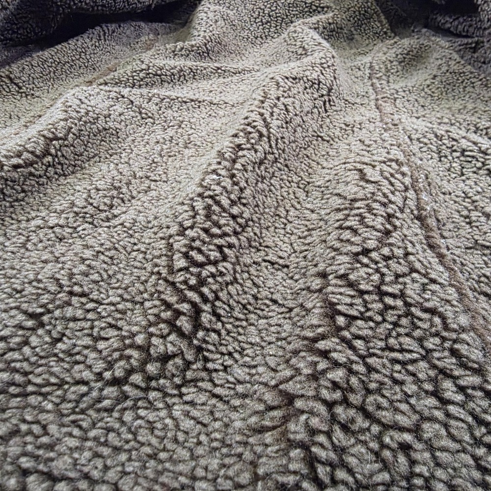 LL Bean Coat Womens XL Brown Faux Fur Lined Hooded Toggle Fleece‎ Parka Jacket - Picture 10 of 13